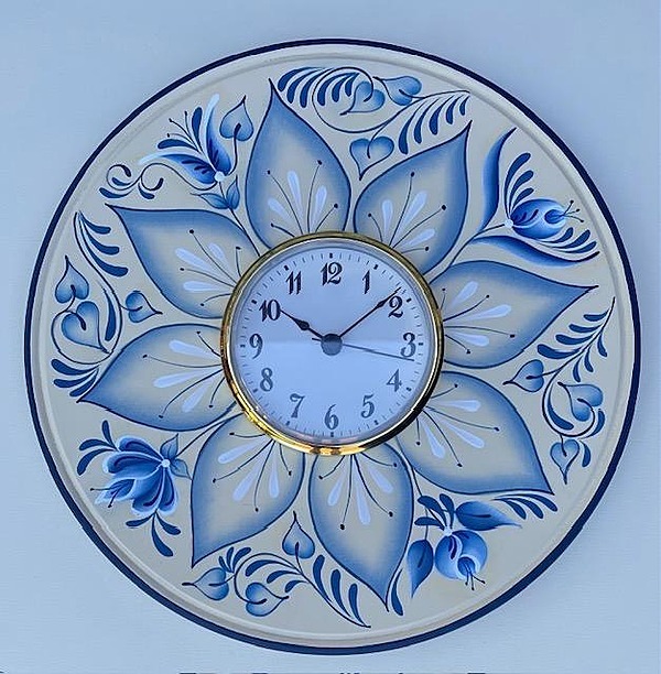 Blue Floral Clock E-packet